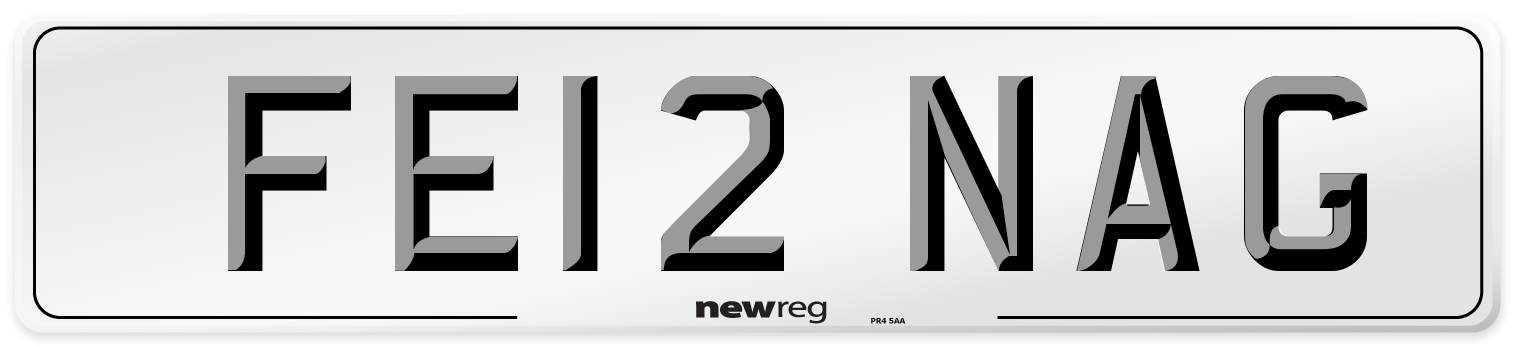 FE12 NAG Number Plate from New Reg